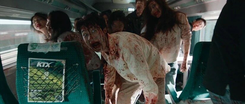 Image of train car full of zombies