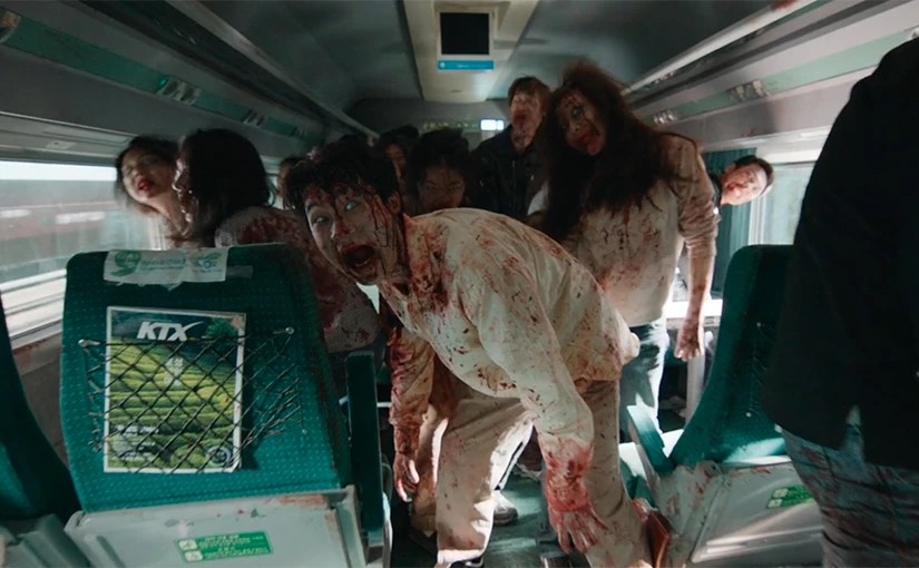 Image of train car full of zombies