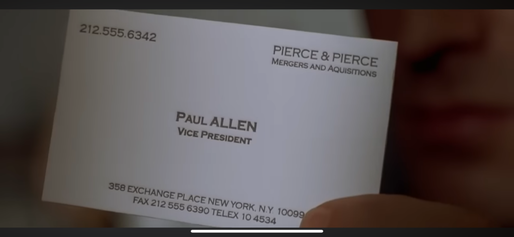 Paul Allen’s business cards.