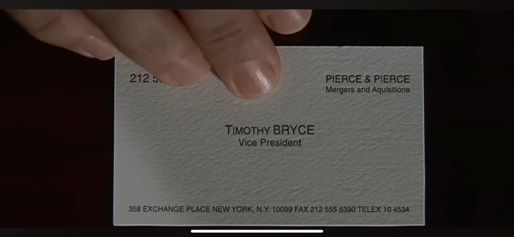 Timothy Bryce’s business cards.