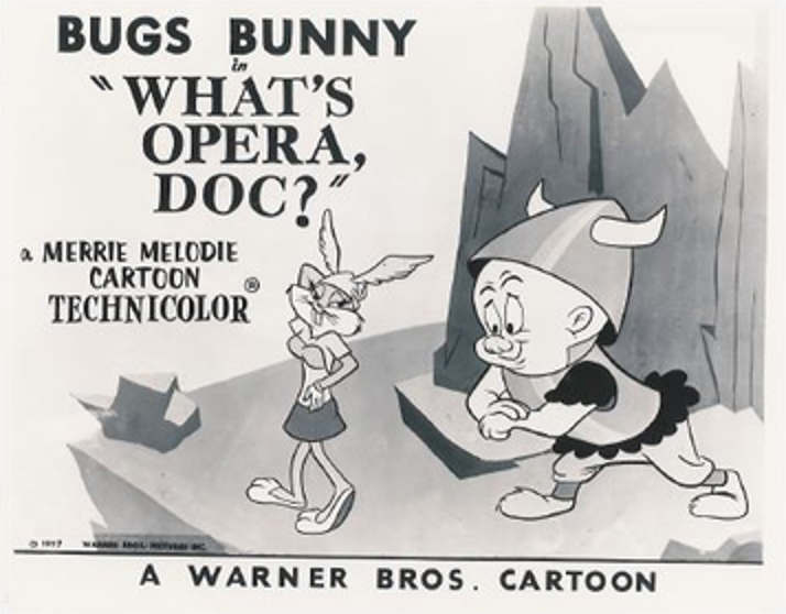 A poster for a Bugs Bunny cartoon.